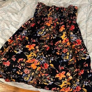 Floral Strapless Summer Dress